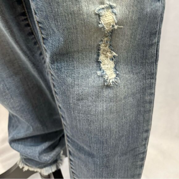 Kut from the Kloth midrise ankle skinny distressed raw hem jeans size 6 NWT - Picture 4 of 7